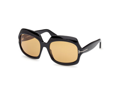 Shiny Black Female Sunglasses Tom Ford 889214524911