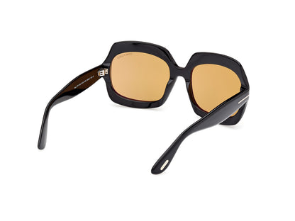Shiny Black Female Sunglasses Tom Ford 889214524911