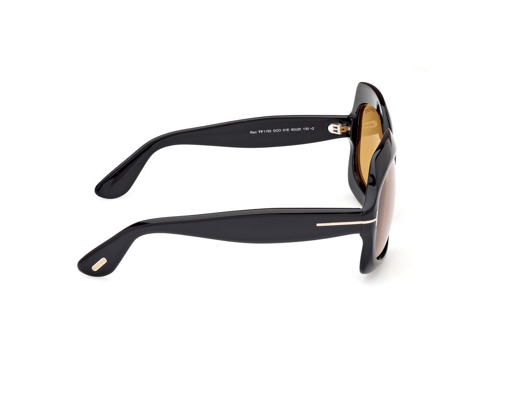 Shiny Black Female Sunglasses Tom Ford 889214524911
