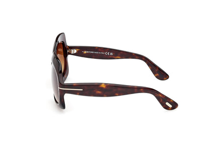 Dark Havana Female Sunglasses Tom Ford 889214524942
