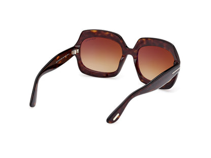 Dark Havana Female Sunglasses Tom Ford 889214524942