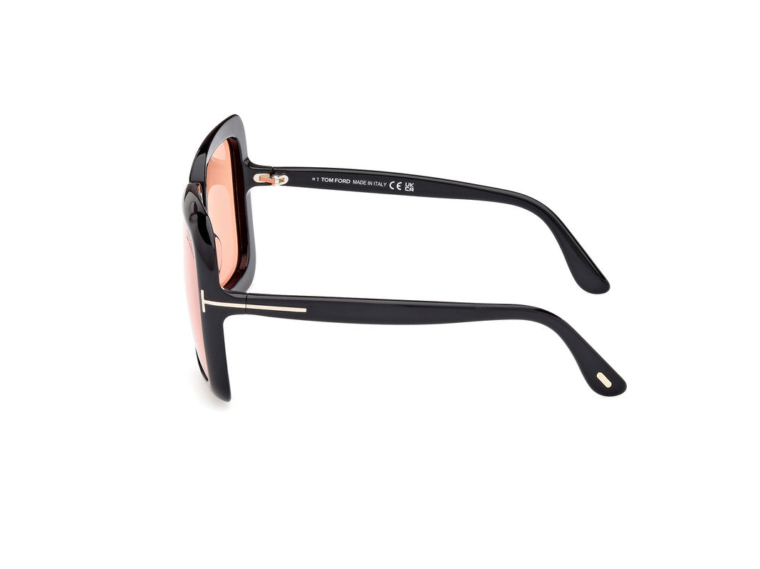 Shiny Black Female Sunglasses Tom Ford 889214524966