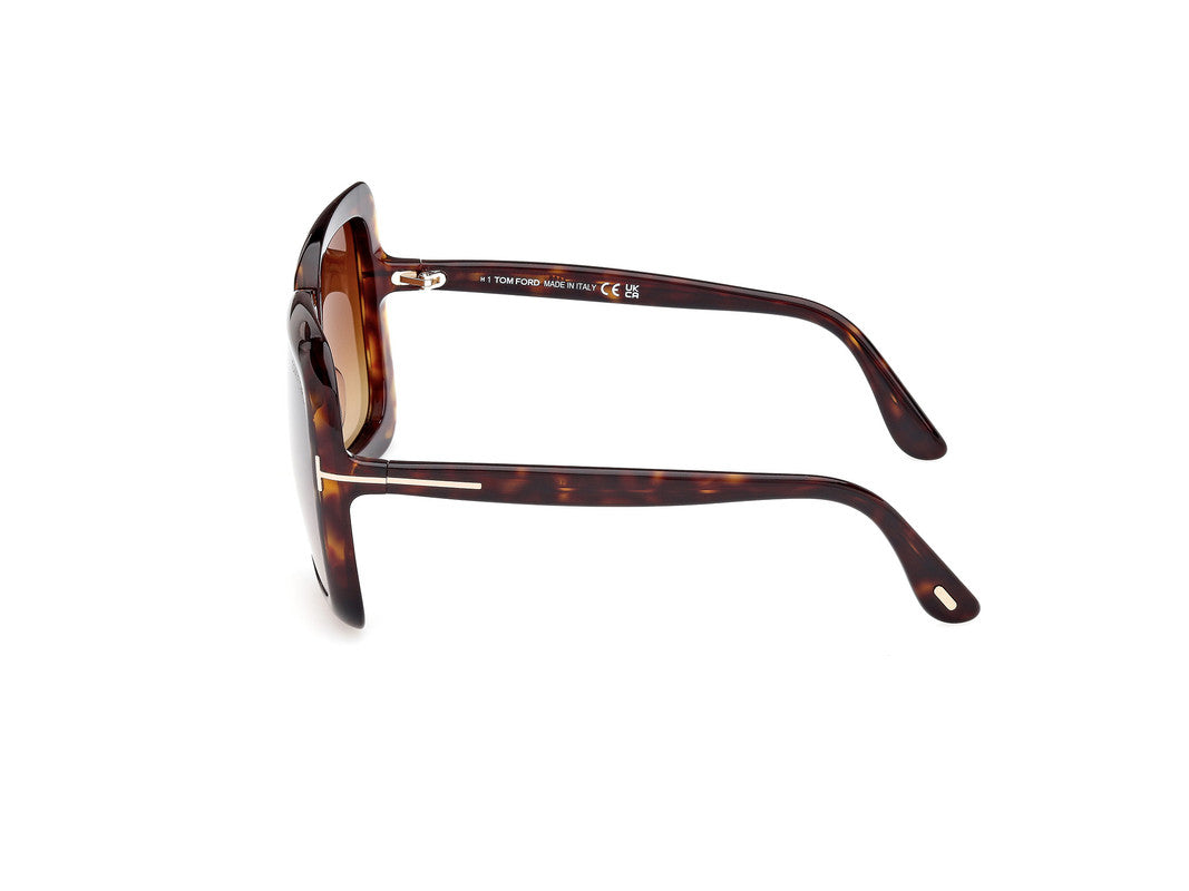 Dark Havana Female Sunglasses Tom Ford 889214524980