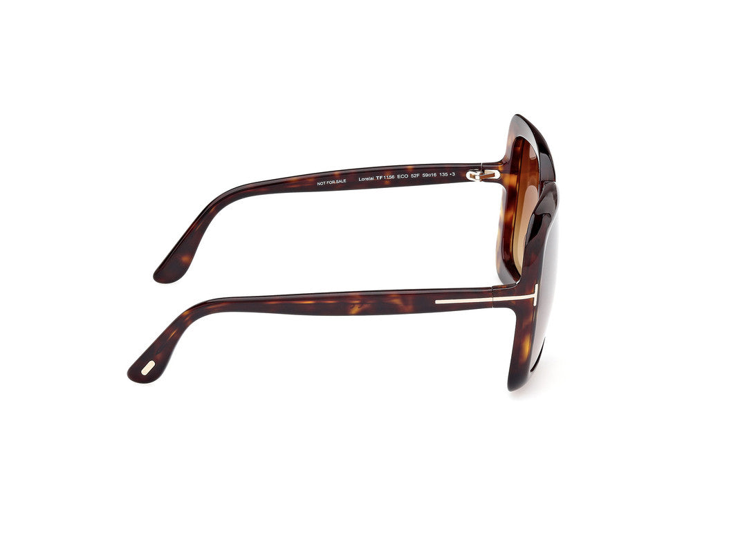 Dark Havana Female Sunglasses Tom Ford 889214524980