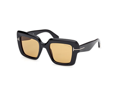 Shiny Black Female Sunglasses Tom Ford 889214525000