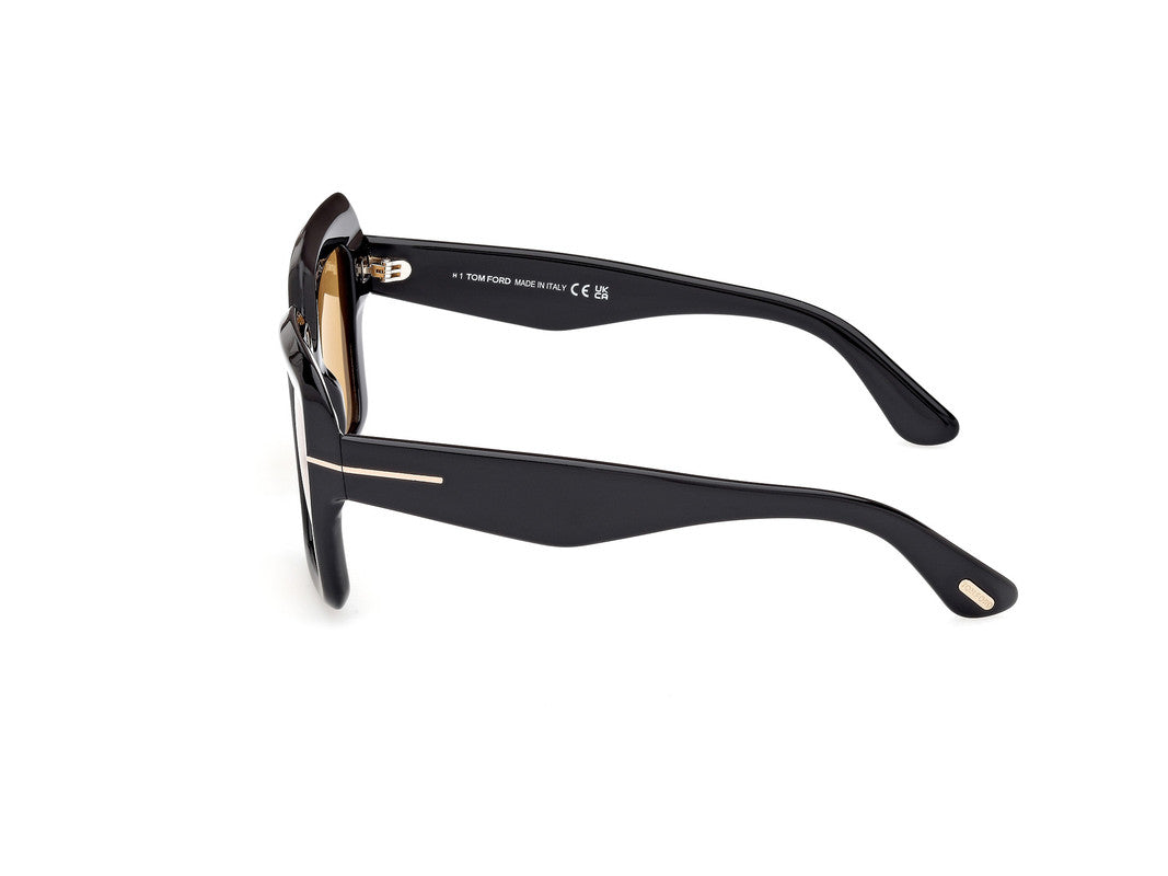Shiny Black Female Sunglasses Tom Ford 889214525000