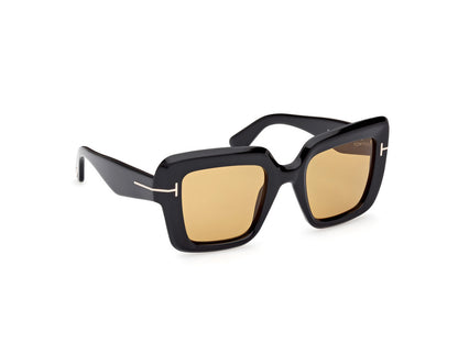 Shiny Black Female Sunglasses Tom Ford 889214525000