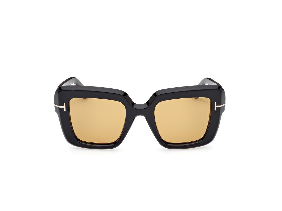Shiny Black Female Sunglasses Tom Ford 889214525000