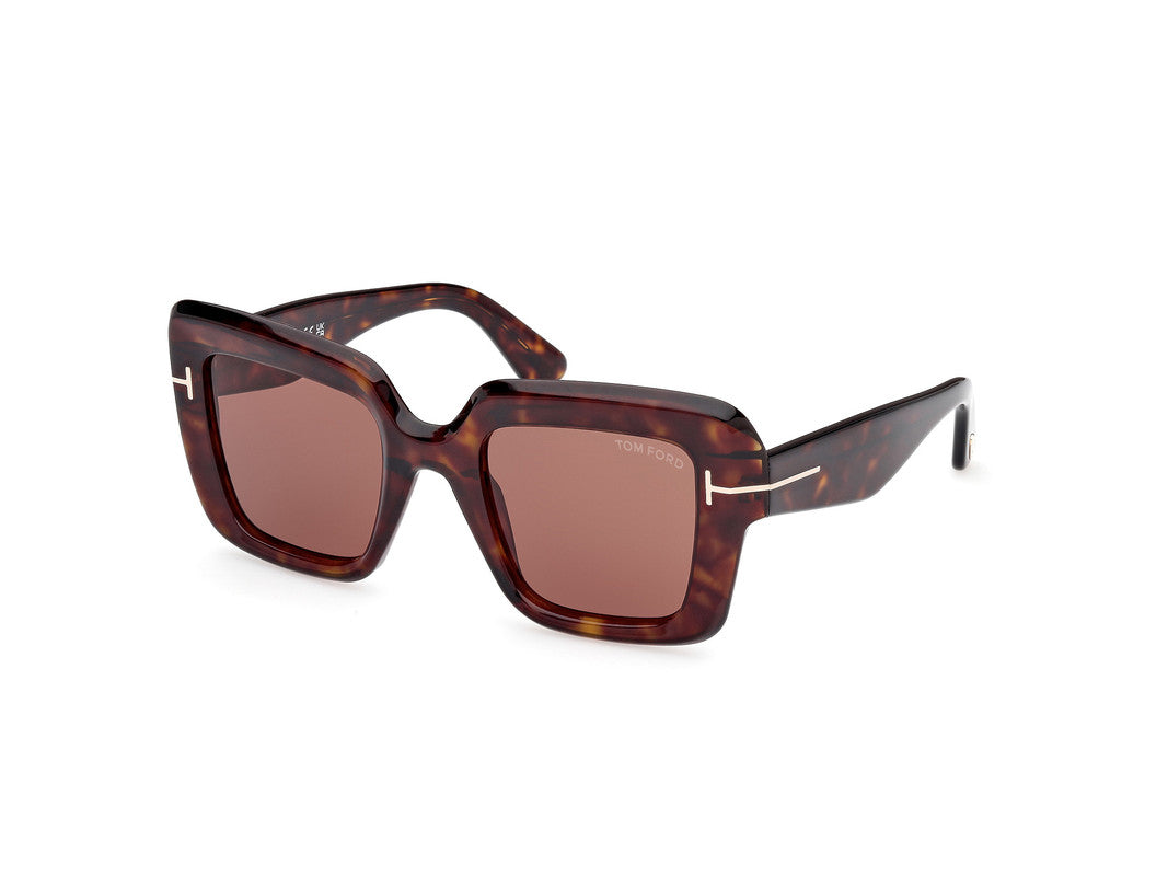 Dark Havana Female Sunglasses Tom Ford 889214525024