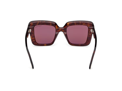 Dark Havana Female Sunglasses Tom Ford 889214525024