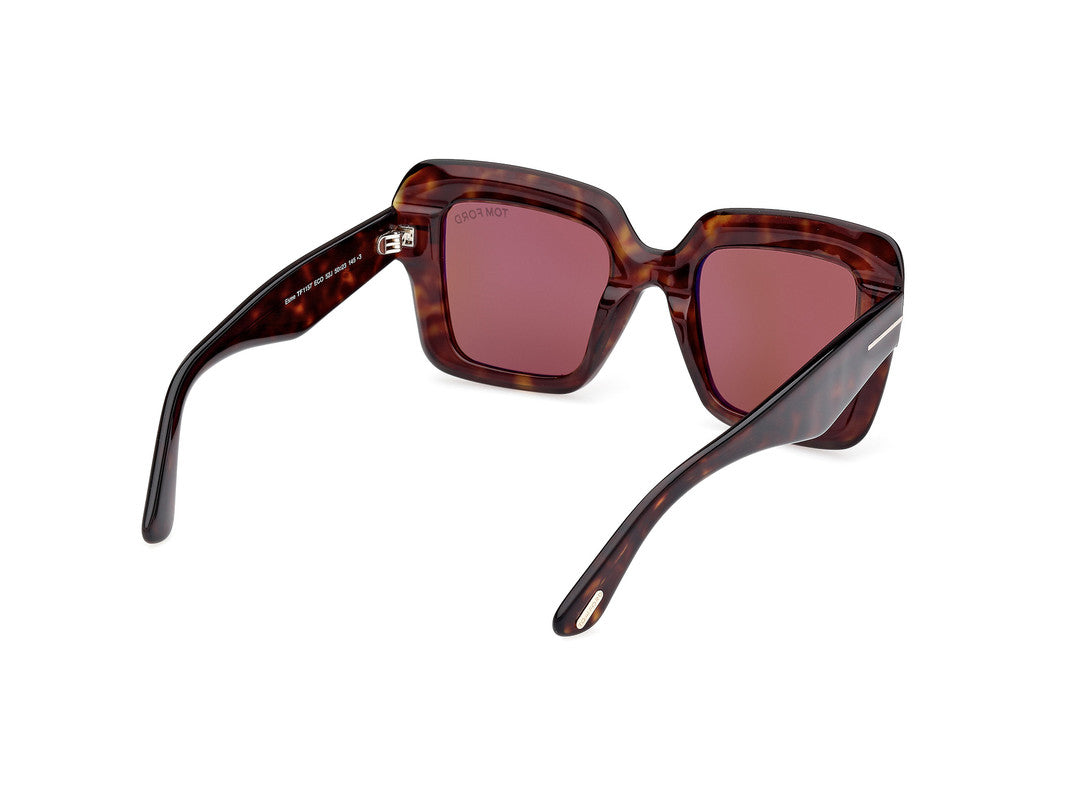 Dark Havana Female Sunglasses Tom Ford 889214525024