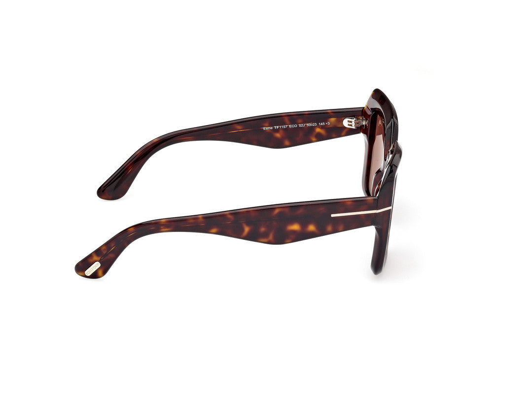 Dark Havana Female Sunglasses Tom Ford 889214525024