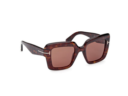 Dark Havana Female Sunglasses Tom Ford 889214525024