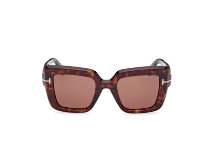 Dark Havana Female Sunglasses Tom Ford 889214525024