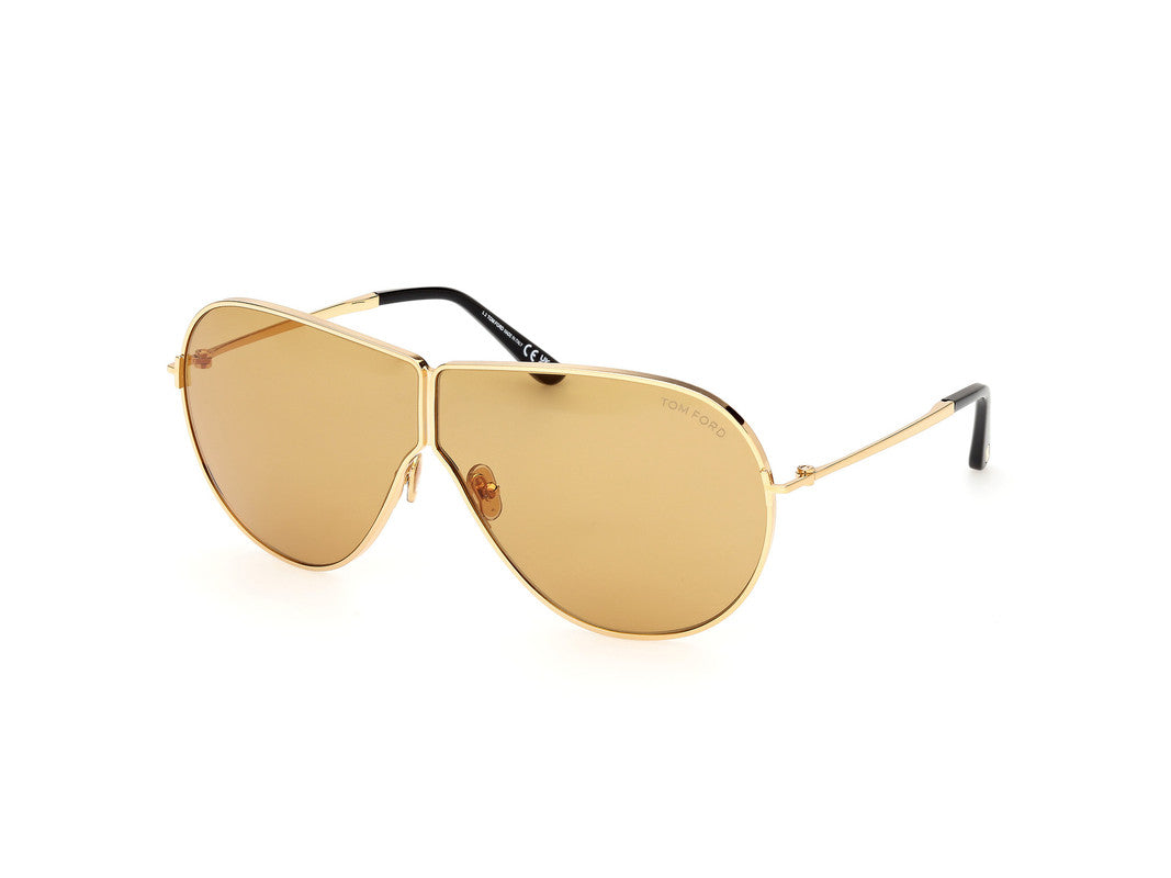 Shiny Deep Gold Unisex Sunglasses Tom Ford 889214525048
