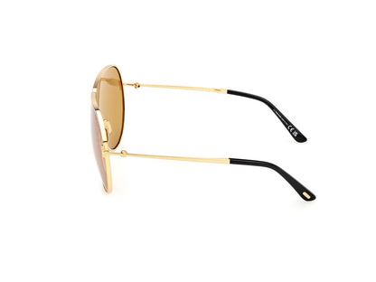 Shiny Deep Gold Unisex Sunglasses Tom Ford 889214525048