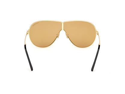 Shiny Deep Gold Unisex Sunglasses Tom Ford 889214525048