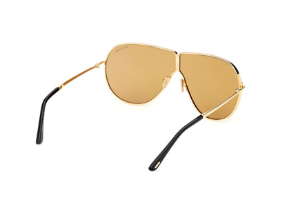 Shiny Deep Gold Unisex Sunglasses Tom Ford 889214525048