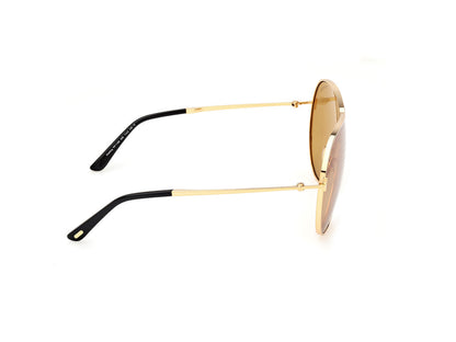Shiny Deep Gold Unisex Sunglasses Tom Ford 889214525048