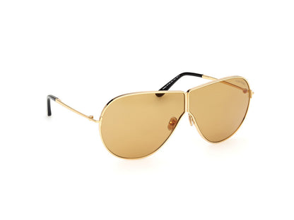 Shiny Deep Gold Unisex Sunglasses Tom Ford 889214525048