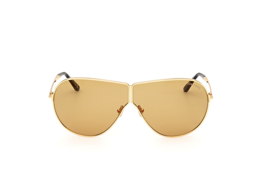 Shiny Deep Gold Unisex Sunglasses Tom Ford 889214525048