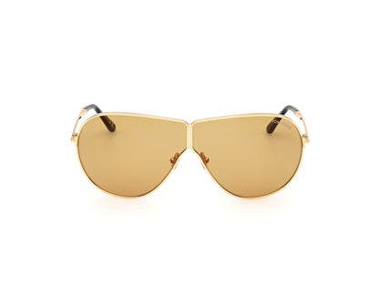 Shiny Deep Gold Unisex Sunglasses Tom Ford 889214525048