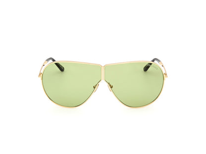 Shiny Deep Gold Unisex Sunglasses Tom Ford 889214525055