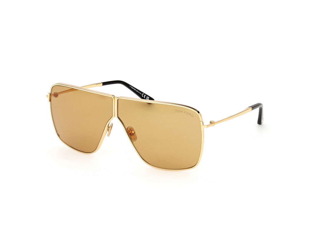 Shiny Deep Gold Unisex Sunglasses Tom Ford 889214525079