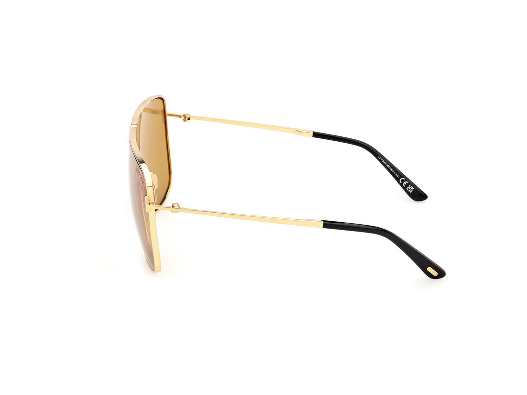 Shiny Deep Gold Unisex Sunglasses Tom Ford 889214525079