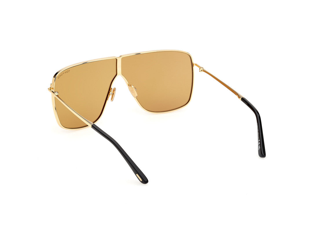 Shiny Deep Gold Unisex Sunglasses Tom Ford 889214525079