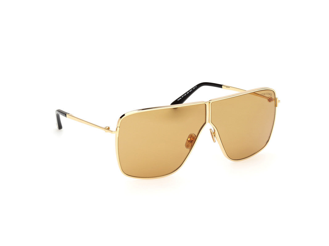 Shiny Deep Gold Unisex Sunglasses Tom Ford 889214525079