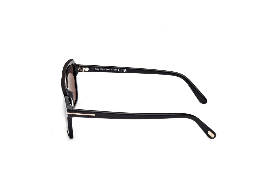 Shiny Black Male Sunglasses Tom Ford 889214548887