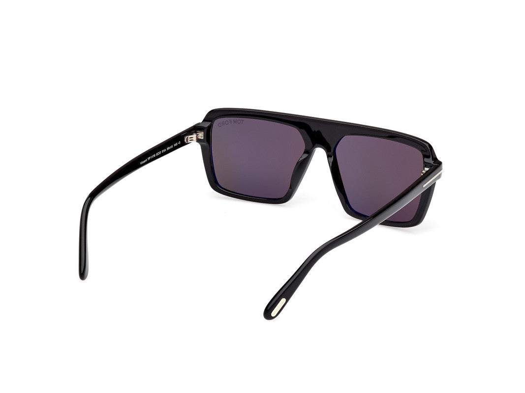 Shiny Black Male Sunglasses Tom Ford 889214548887