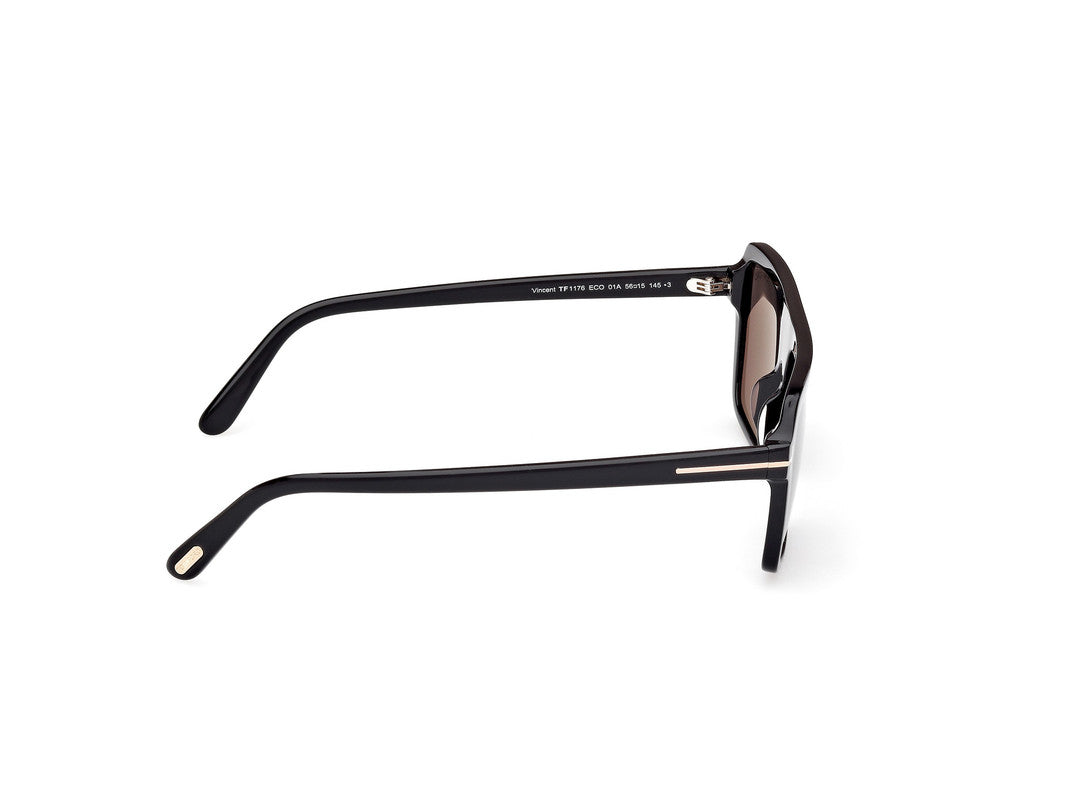 Shiny Black Male Sunglasses Tom Ford 889214548887