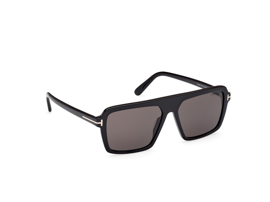 Shiny Black Male Sunglasses Tom Ford 889214548887