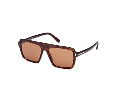 Dark Havana Male Sunglasses Tom Ford 889214548894