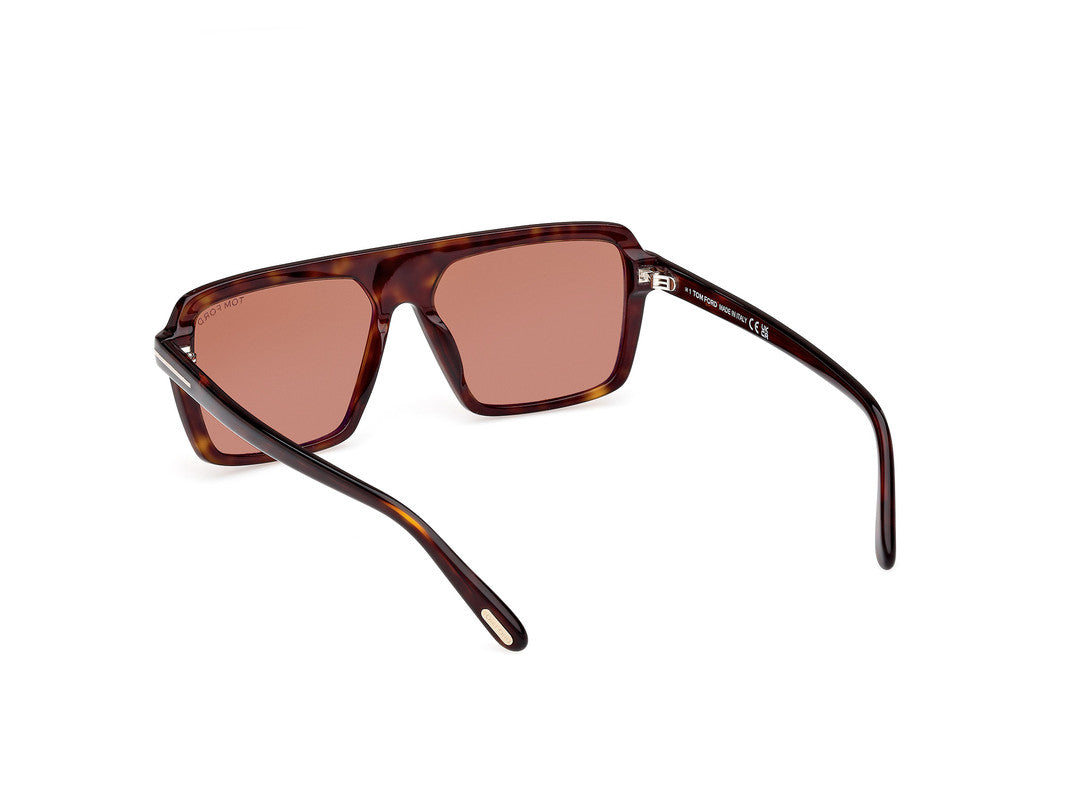 Dark Havana Male Sunglasses Tom Ford 889214548894