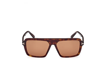 Dark Havana Male Sunglasses Tom Ford 889214548894