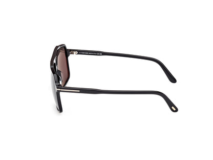 Shiny Black Male Sunglasses Tom Ford 889214548924