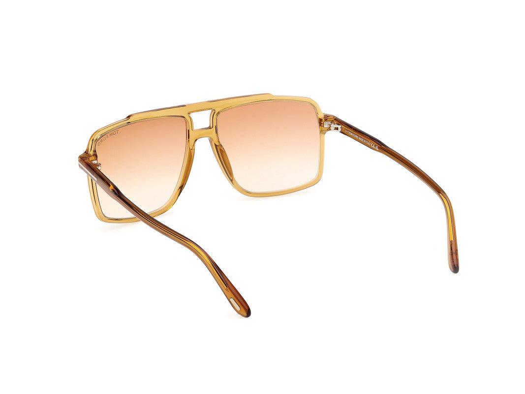 Shiny Dark Yellow Male Sunglasses Tom Ford 889214548931