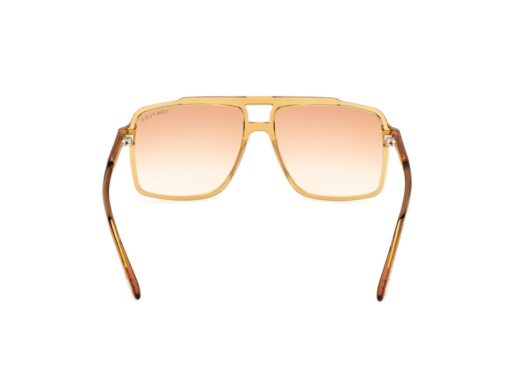 Shiny Dark Yellow Male Sunglasses Tom Ford 889214548931