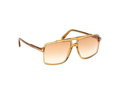 Shiny Dark Yellow Male Sunglasses Tom Ford 889214548931