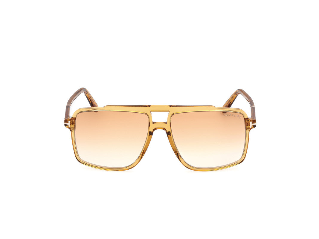 Shiny Dark Yellow Male Sunglasses Tom Ford 889214548931