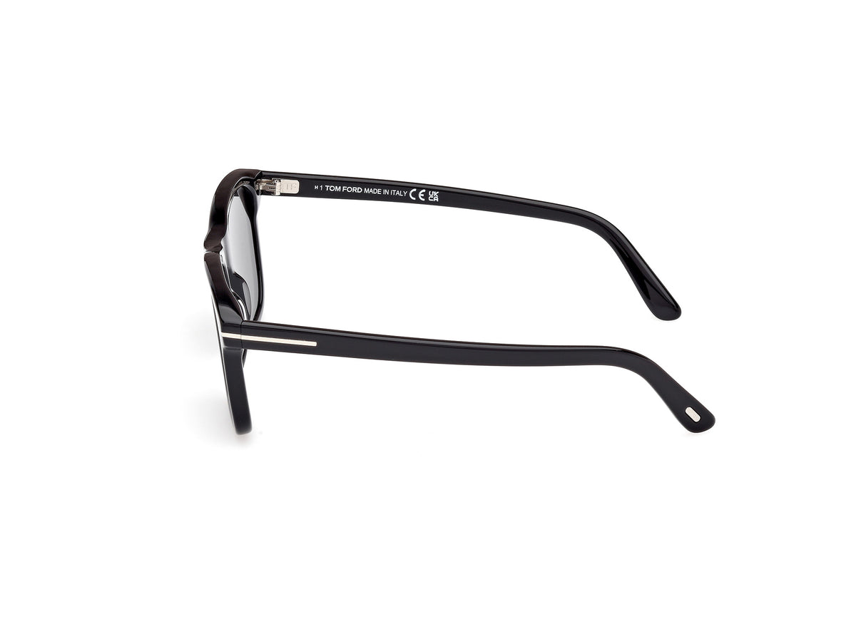 Shiny Black Smoke Polarized Male Sunglasses Tom Ford 889214548993