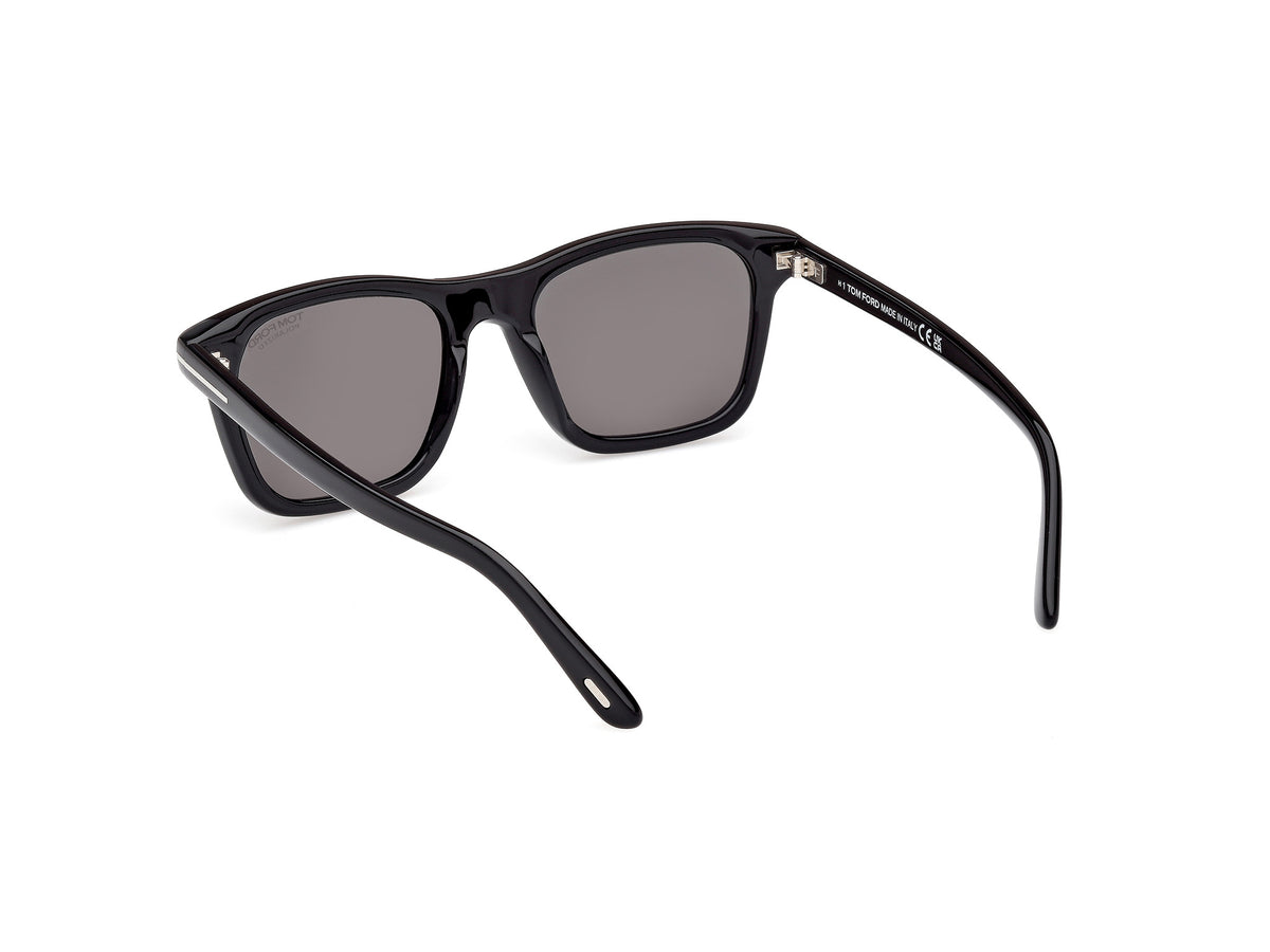 Shiny Black Smoke Polarized Male Sunglasses Tom Ford 889214548993