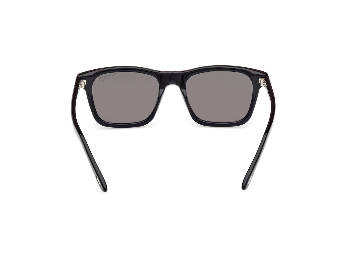 Shiny Black Smoke Polarized Male Sunglasses Tom Ford 889214548993