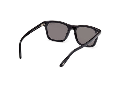 Shiny Black Smoke Polarized Male Sunglasses Tom Ford 889214548993
