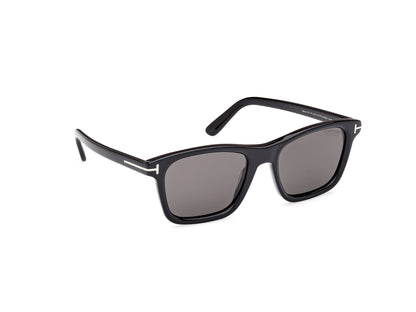 Shiny Black Smoke Polarized Male Sunglasses Tom Ford 889214548993