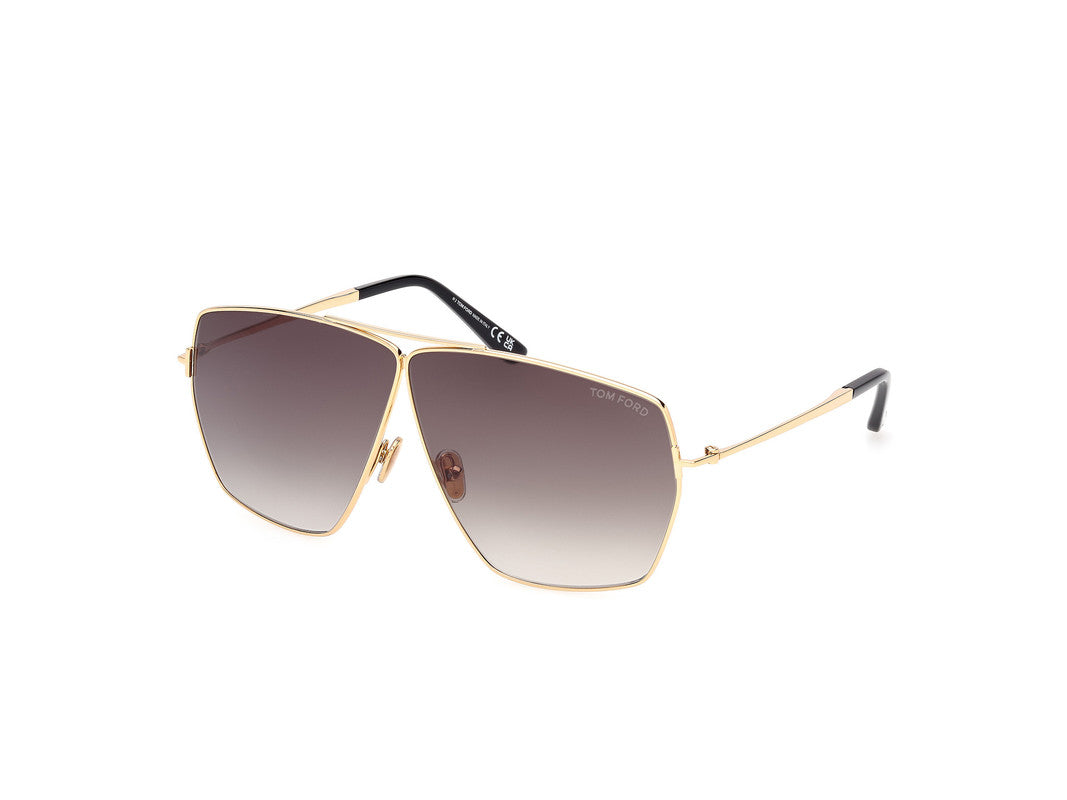 Shiny Deep Gold Female Sunglasses Tom Ford 889214549167
