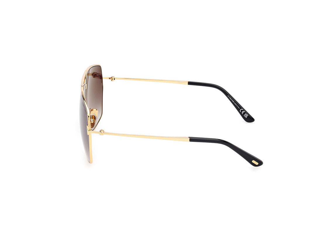 Shiny Deep Gold Female Sunglasses Tom Ford 889214549167